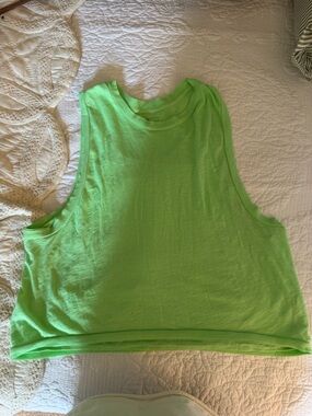 FP Movement by Free People Neon Green Ribbed Tank Top